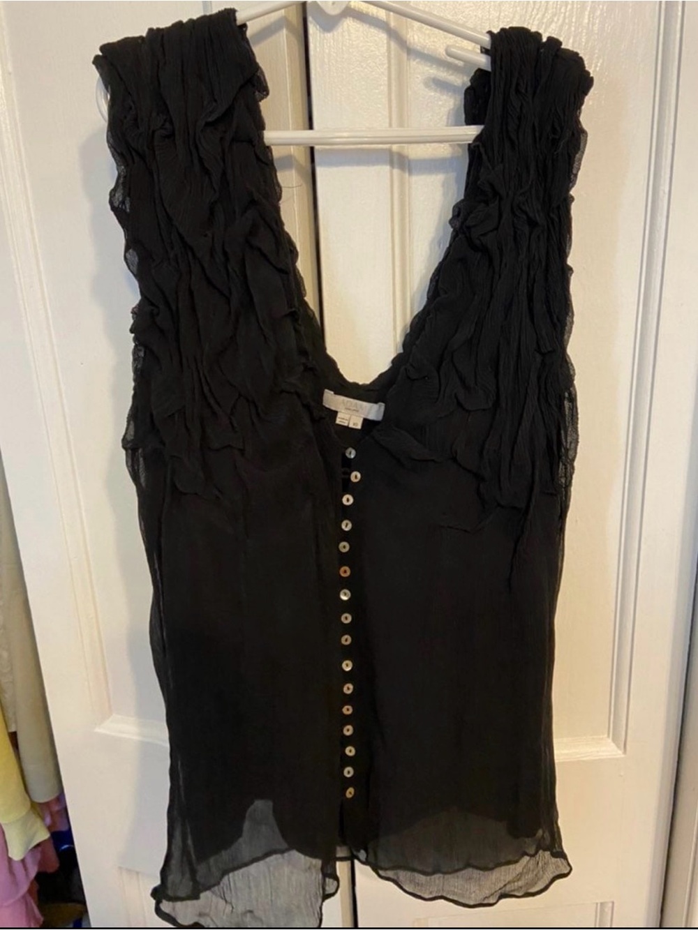 Adam Lippes Black Top size 10 Y2K style